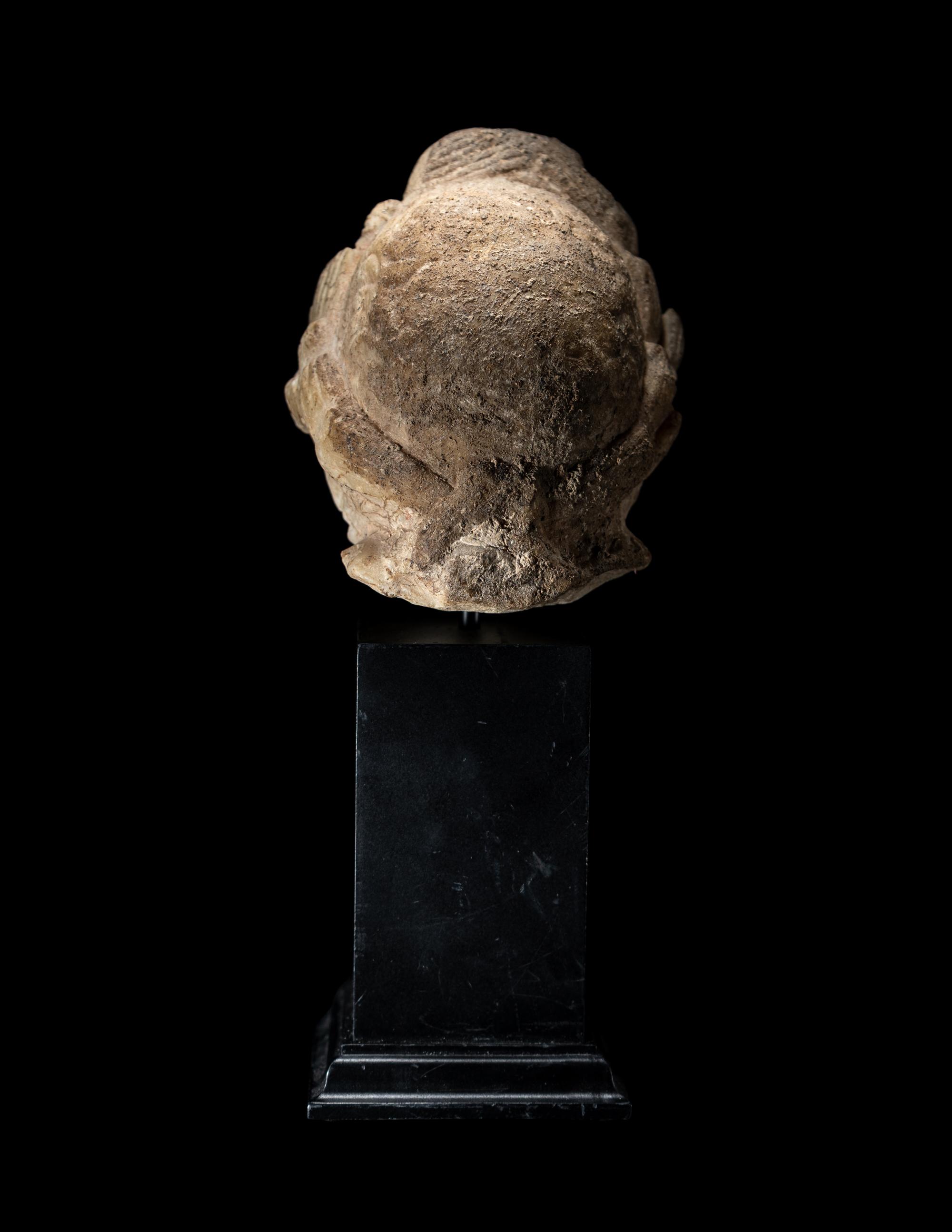 A Roman Marble Head of a Satyr