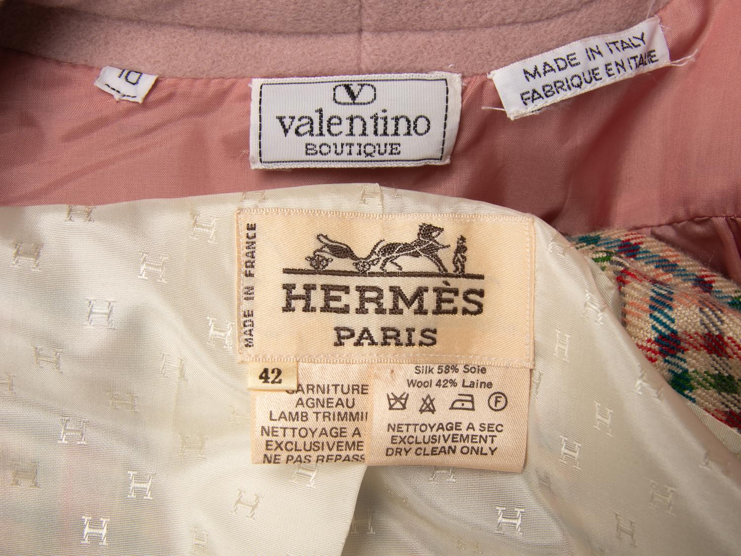 Valentino Boutique Coat and Hermès Skirt Suit