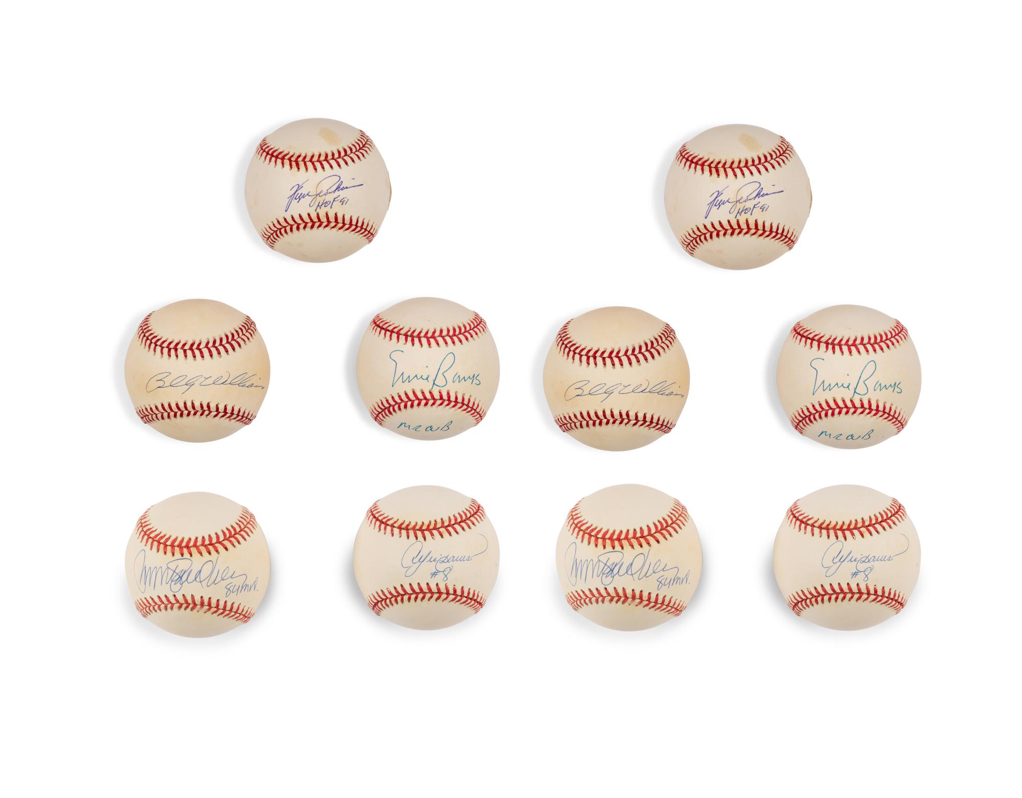 A Group of Chicago Cubs Hall of Fame Signed Autograph Baseballs (Beckett Authentication Services)