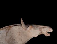 Three Chinese Pottery Equine Figures