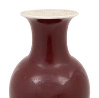 A Chinese Sang de Boeuf Porcelain Vase