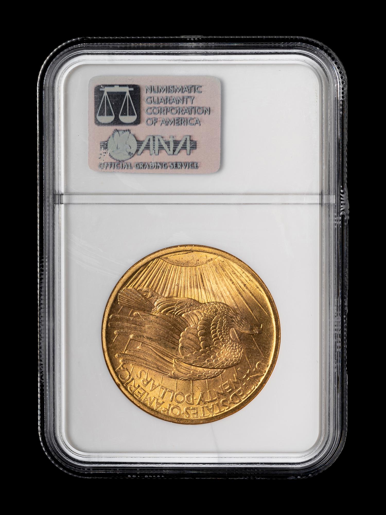 A 1907 Saint Gaudens $20 Gold Coin (NGC MS64)