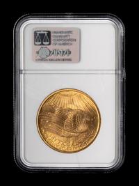 A 1907 Saint Gaudens $20 Gold Coin (NGC MS64)