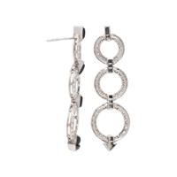 ART DECO, DIAMOND AND ONYX EARRINGS