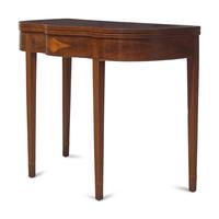 A Federal Inlaid Mahogany Serpentine Games Table, Philadelphia, PA, Circa 1805
