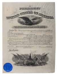 WILSON, Woodrow (1856-1924). A group of 3 items signed by Woodrow Wilson and Edith Bolling Wilson, highlighted by presidential signed appointment.