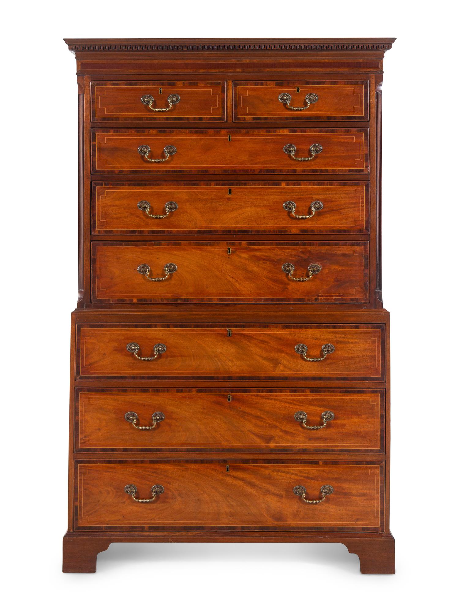 A George III Mahogany Chest-on-Chest