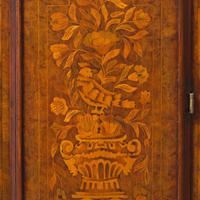A Dutch walnut marquetry tall case clock Works by William Gib, Rotterdam, Netherlands, early 18th century
