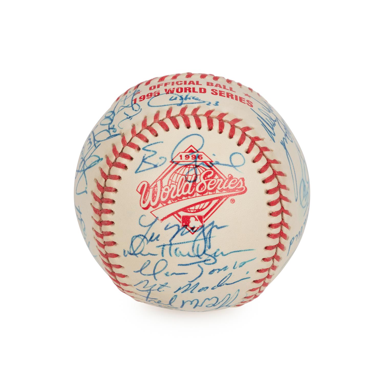 A 1995-96 Atlanta Braves Team Signed Autograph Baseball (Beckett Authentication Services)