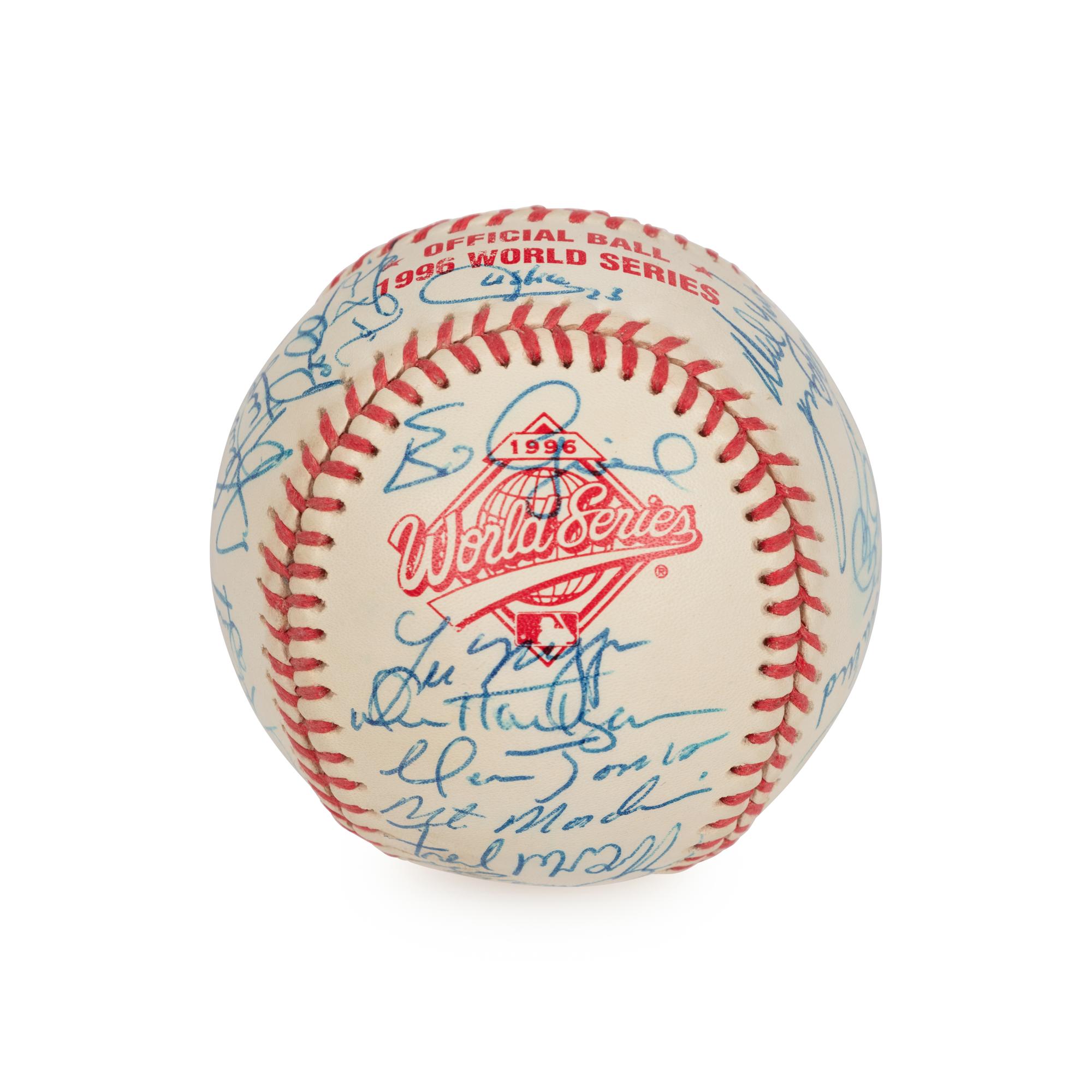 A 1995-96 Atlanta Braves Team Signed Autograph Baseball (Beckett Authentication Services)