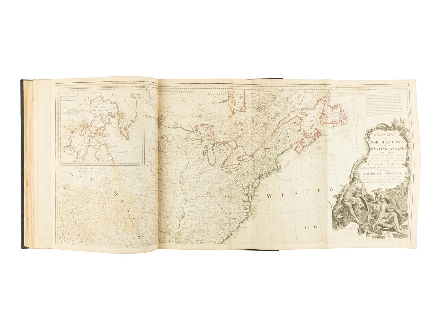 [MAPS & ATLASES]. KITCHIN, Thomas (1718-1784). A General Atlas, Describing The Whole Universe. Being a Complete and New Collection of the Most Approved Maps Extant . London: Printed and sold by R. Sayer and J. Bennett, n.d. [1775-1790].