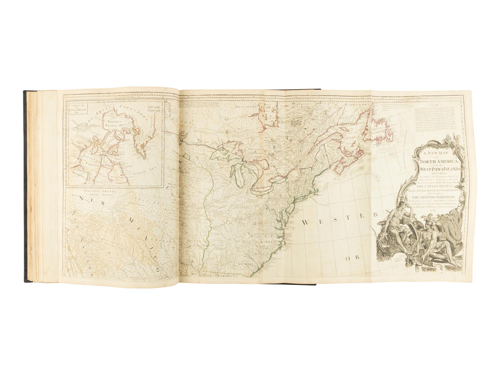 [MAPS & ATLASES]. KITCHIN, Thomas (1718-1784). A General Atlas, Describing The Whole Universe. Being a Complete and New Collection of the Most Approved Maps Extant . London: Printed and sold by R. Sayer and J. Bennett, n.d. [1775-1790].