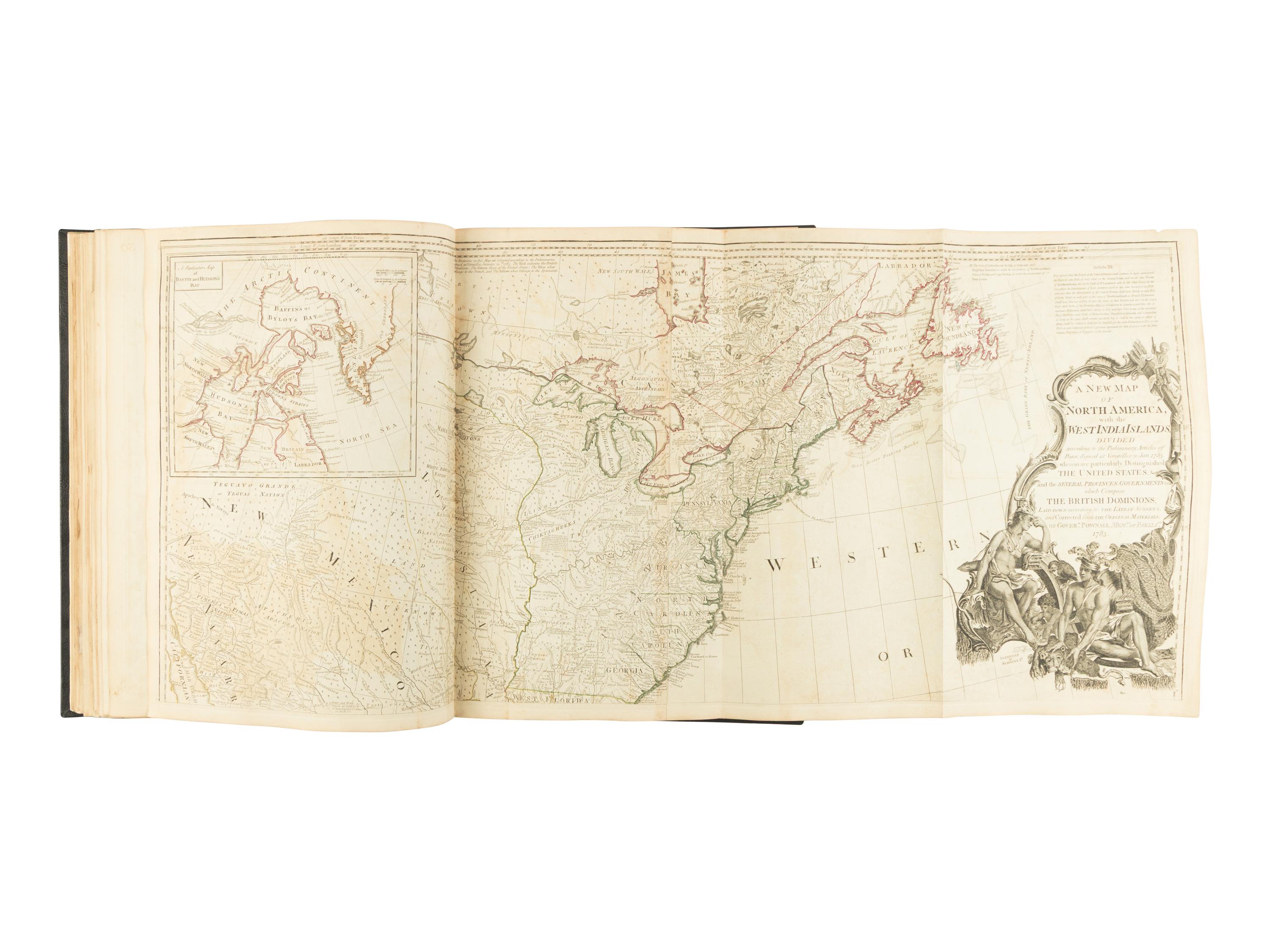 [MAPS & ATLASES]. KITCHIN, Thomas (1718-1784). A General Atlas, Describing The Whole Universe. Being a Complete and New Collection of the Most Approved Maps Extant . London: Printed and sold by R. Sayer and J. Bennett, n.d. [1775-1790].