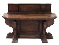 A Jacobean Style Walnut Bench Height 27 3/4 inches. — 20TH CENTURY