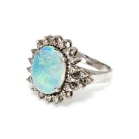 OPAL AND DIAMOND RING