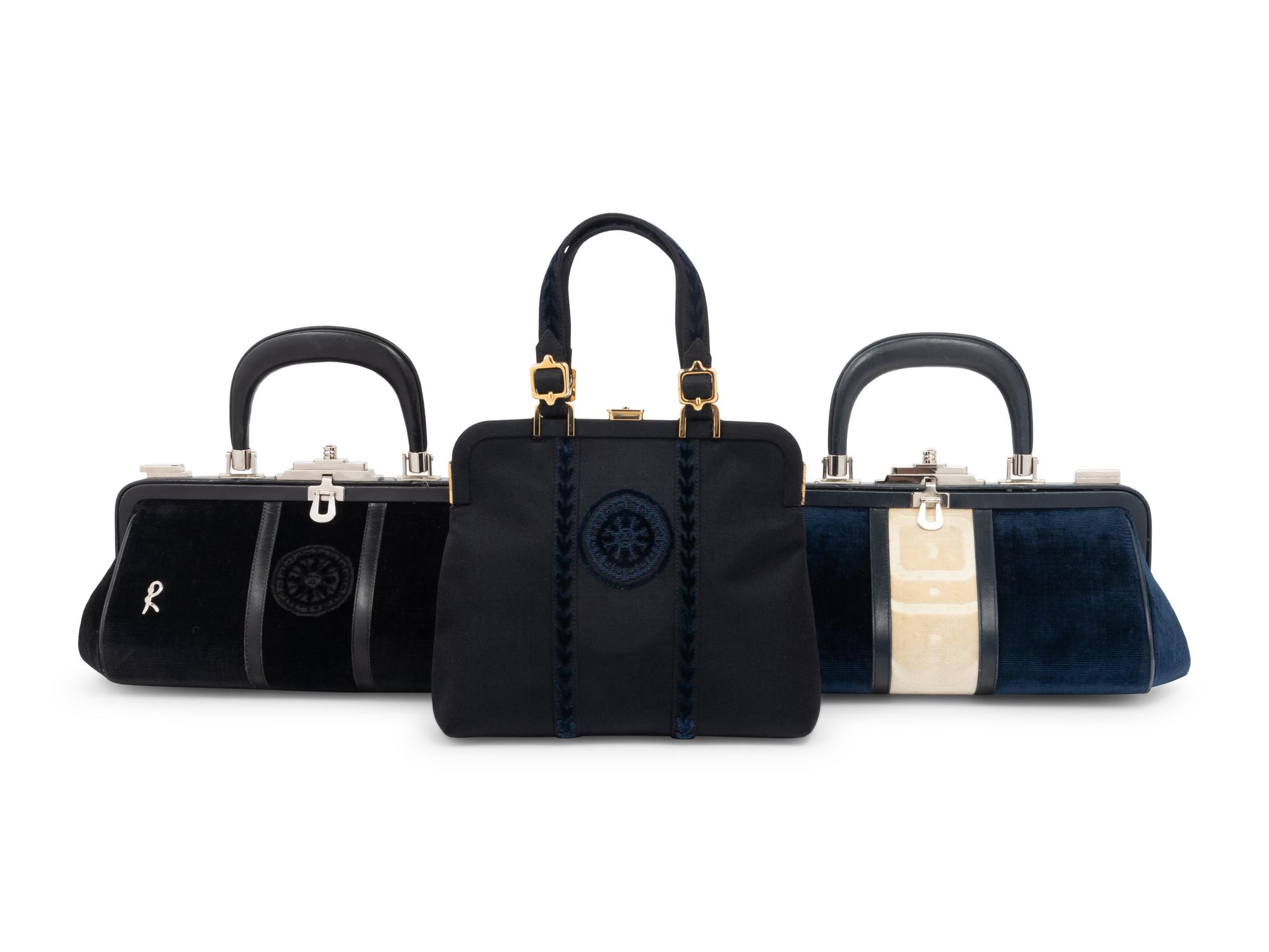 Three Roberta Di Camerino Frame Bags, 1970s