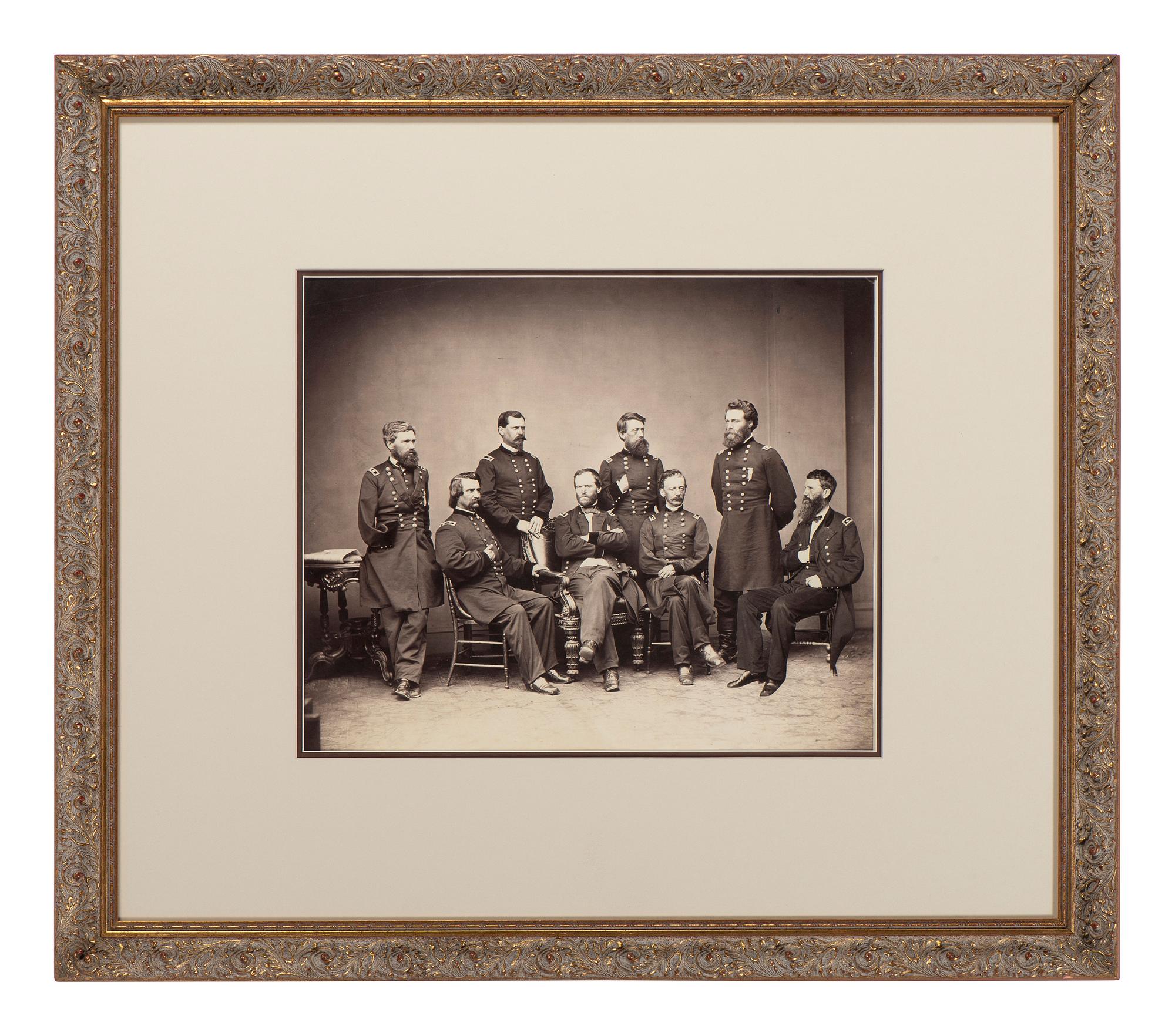 [SHERMAN, William T. (1820-1891)]. [BRADY, Mathew (1822-1896), photographer]. Sherman and his Generals . Washington, DC, 1865.
