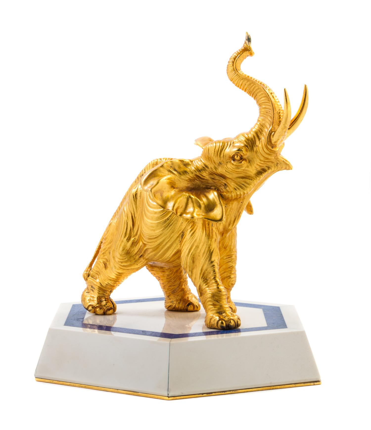 A Vermeil Animalier Figure Height overall 9 1/4 inches. — FRED PARIS, 1992
