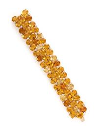 CITRINE AND COLORLESS SAPPHIRE BRACELET