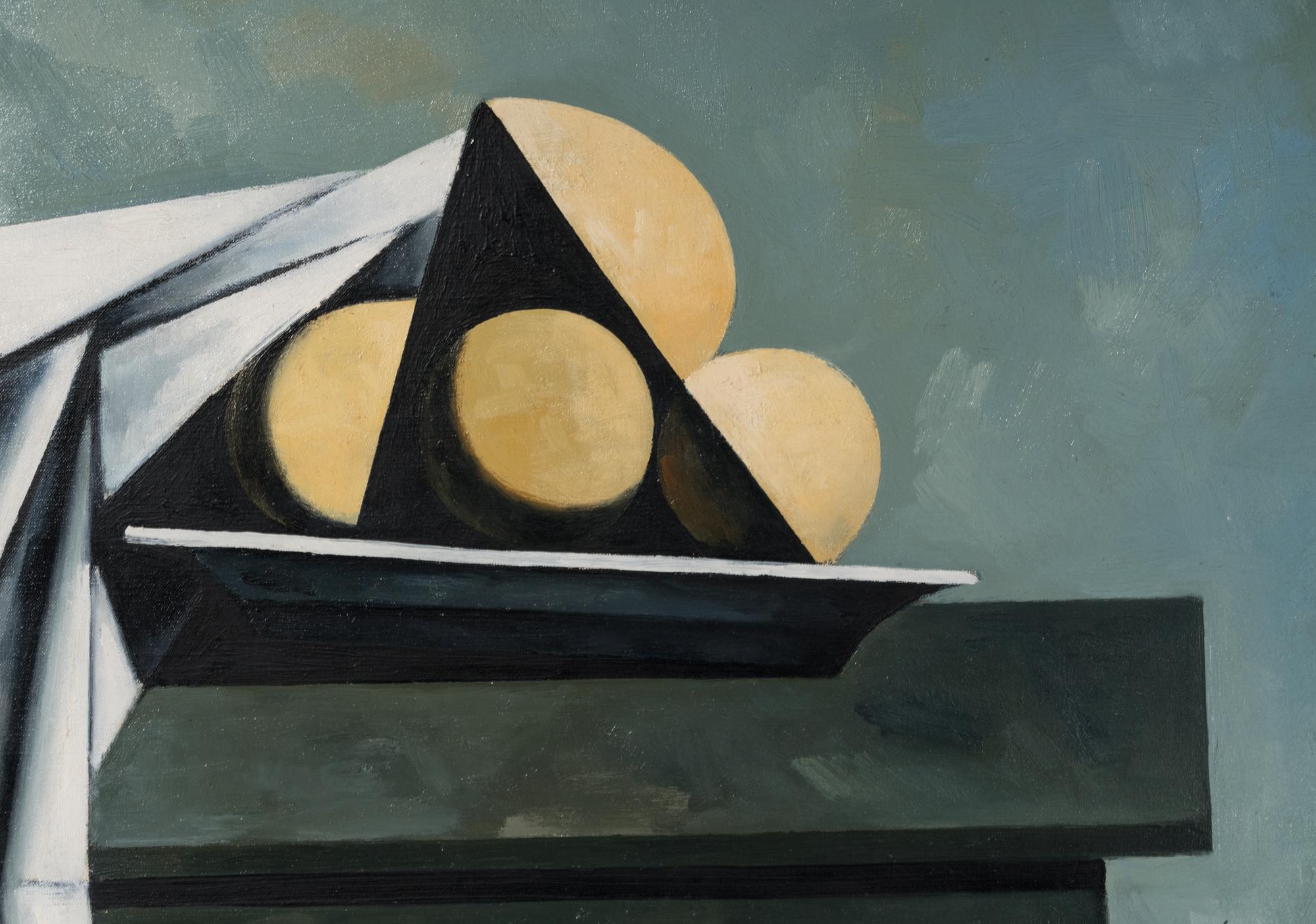 Coupe de fruits sur une table , c. 1958