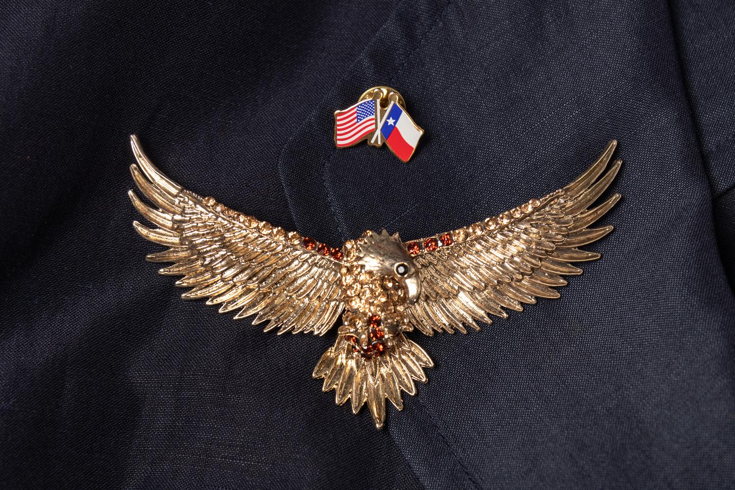 Three Louis Féraud Suits and A Collection of Patriotic Brooches