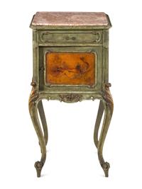 An Italian Painted Marble-Top Side Table