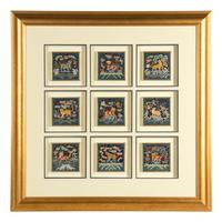 Three Chinese Embroidered Silk Panels