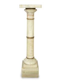 A Continental Gilt Bronze Mounted Onyx Pedestal