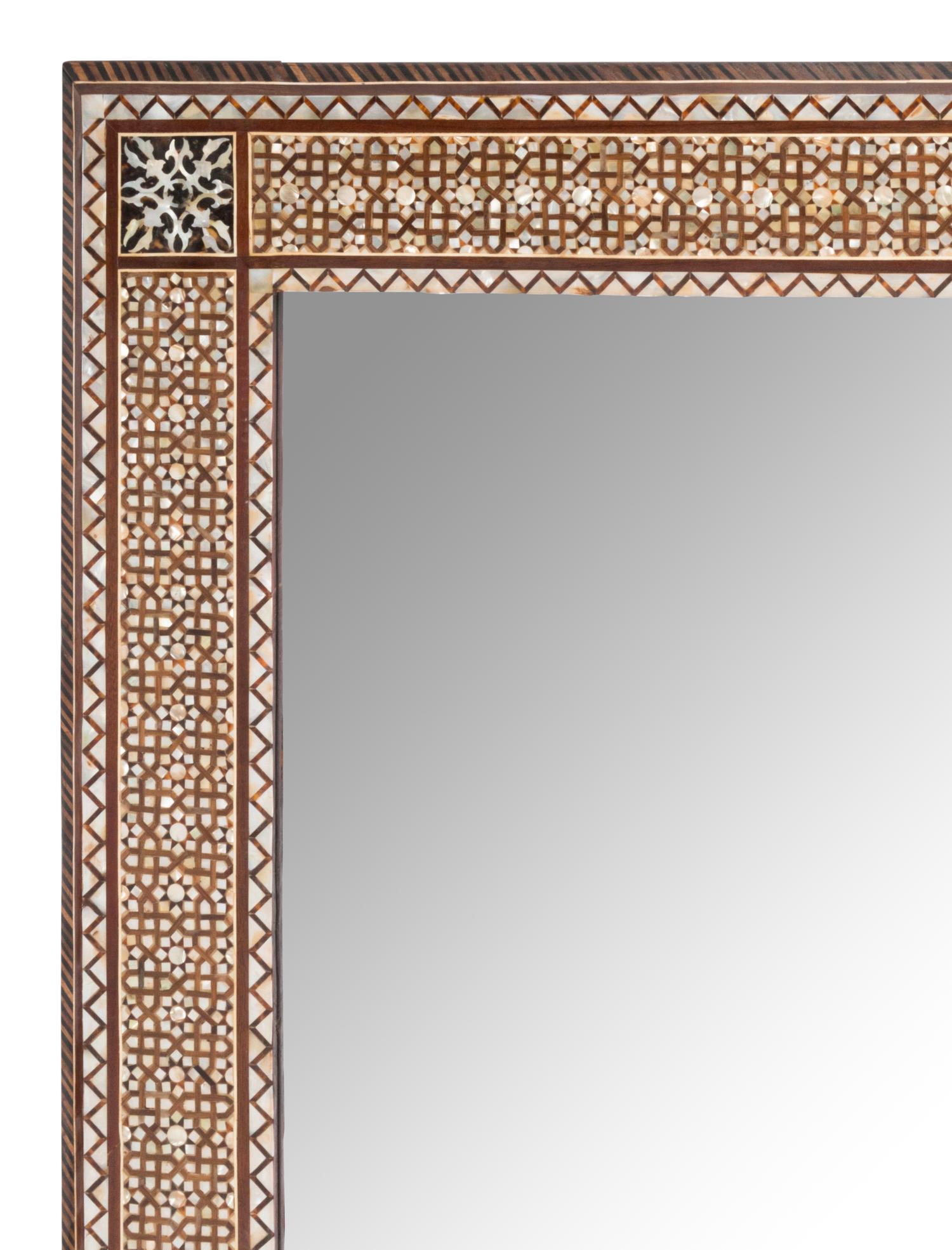 A Pair of Mother-of-Pearl and Tortoiseshell Marquetry Mirrors