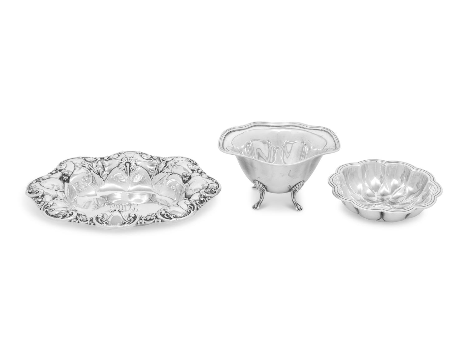 Three American Silver Small Table Articles