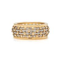 CARTIER, YELLOW GOLD AND STEEL BAND