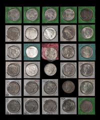 A Group of Thirty Peace $1 Coins