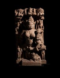 A Central Indian Sandstone Stele with Ambhika