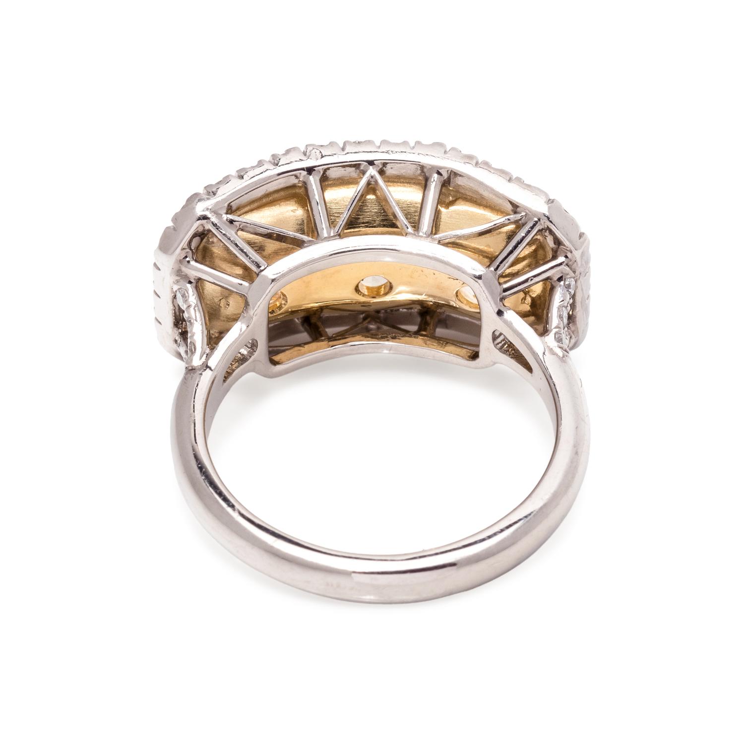 YELLOW DIAMOND AND DIAMOND RING