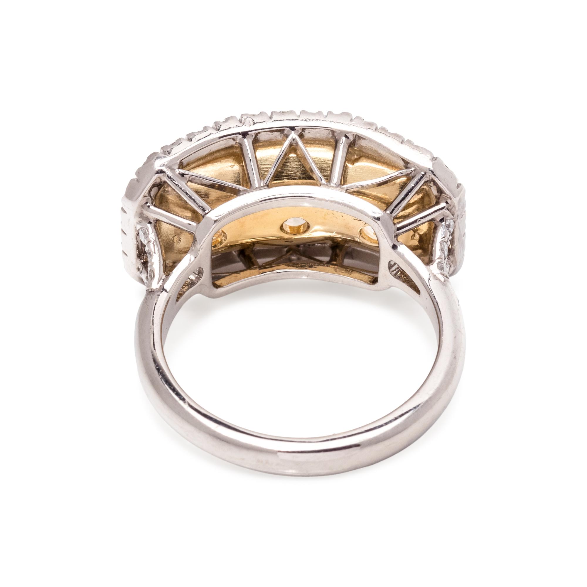 YELLOW DIAMOND AND DIAMOND RING