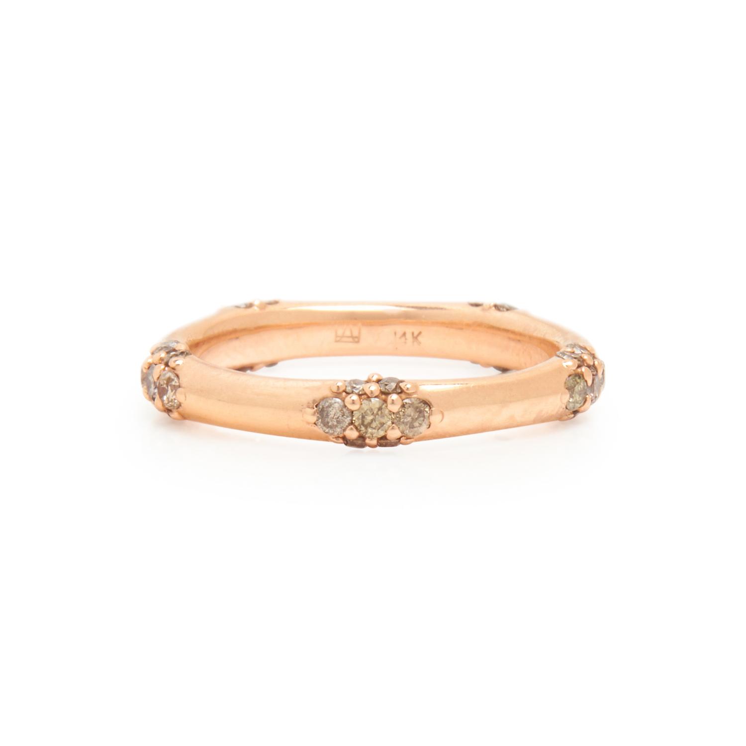 ANNA SHEFFIELD, ROSE GOLD AND DIAMOND 'CELESTINE' RING