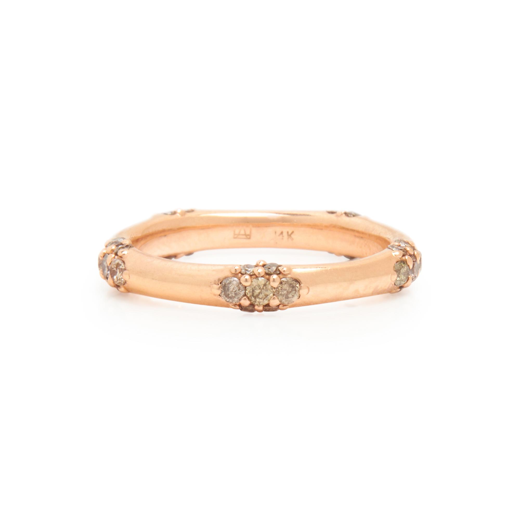 ANNA SHEFFIELD, ROSE GOLD AND DIAMOND 'CELESTINE' RING