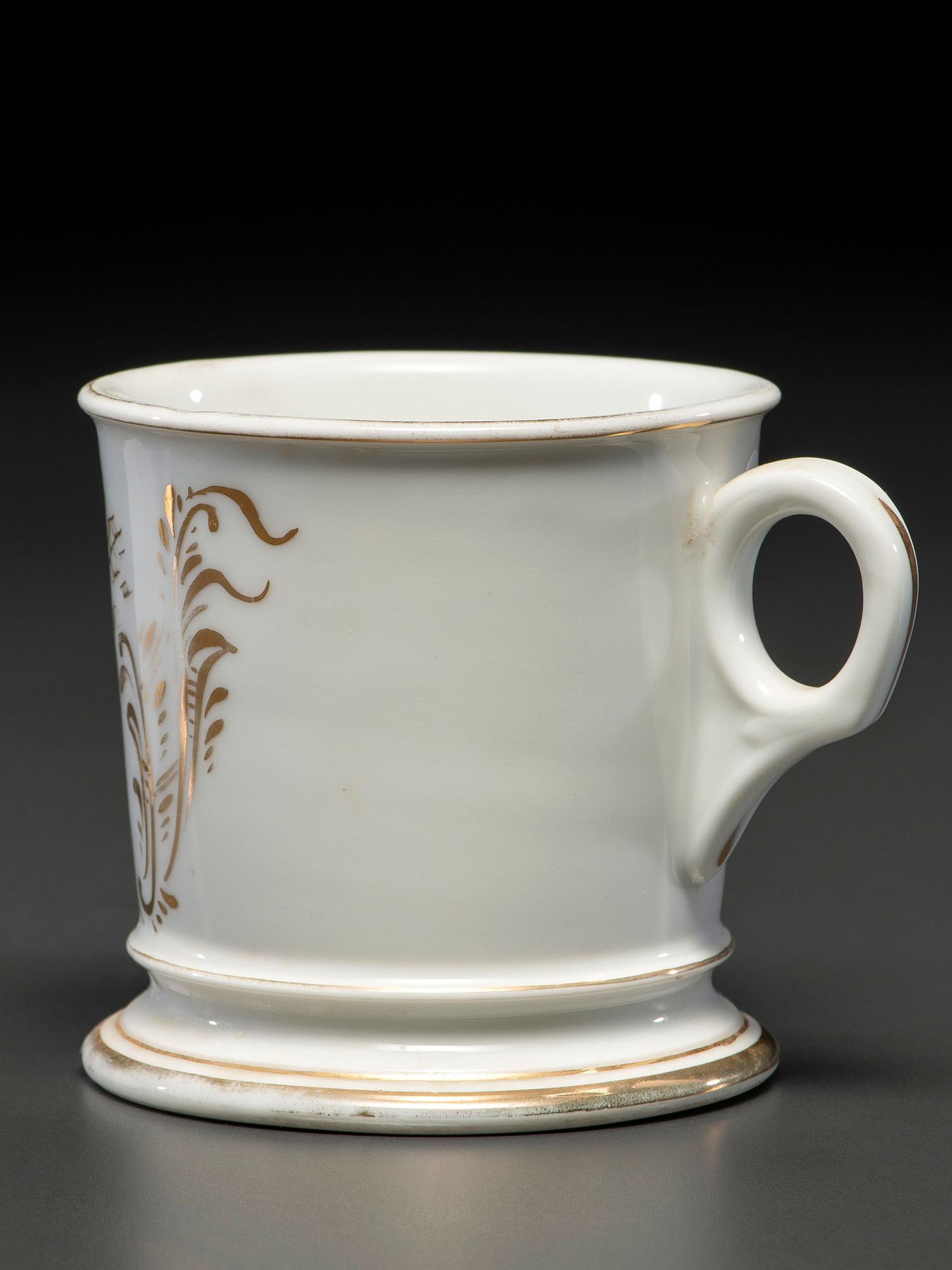 A Steamboat Pilot's Porcelain Occupational Shaving Mug