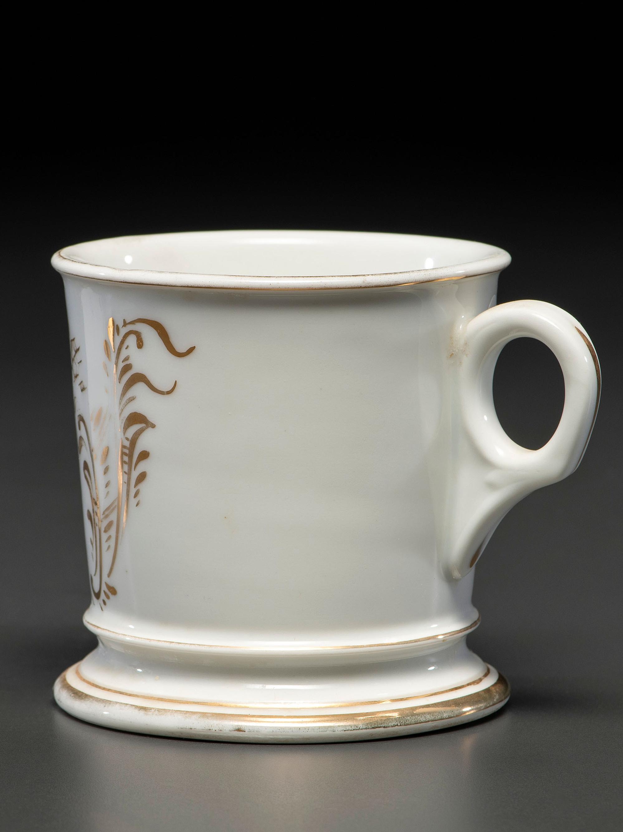 A Steamboat Pilot's Porcelain Occupational Shaving Mug