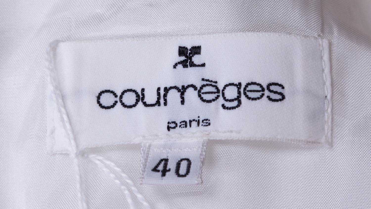 A Courreges White Dress, Size 40.