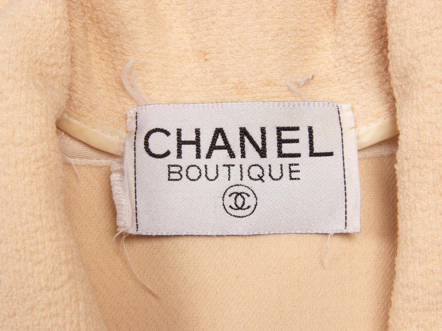 Chanel, Cream & Navy Tweed Jacket