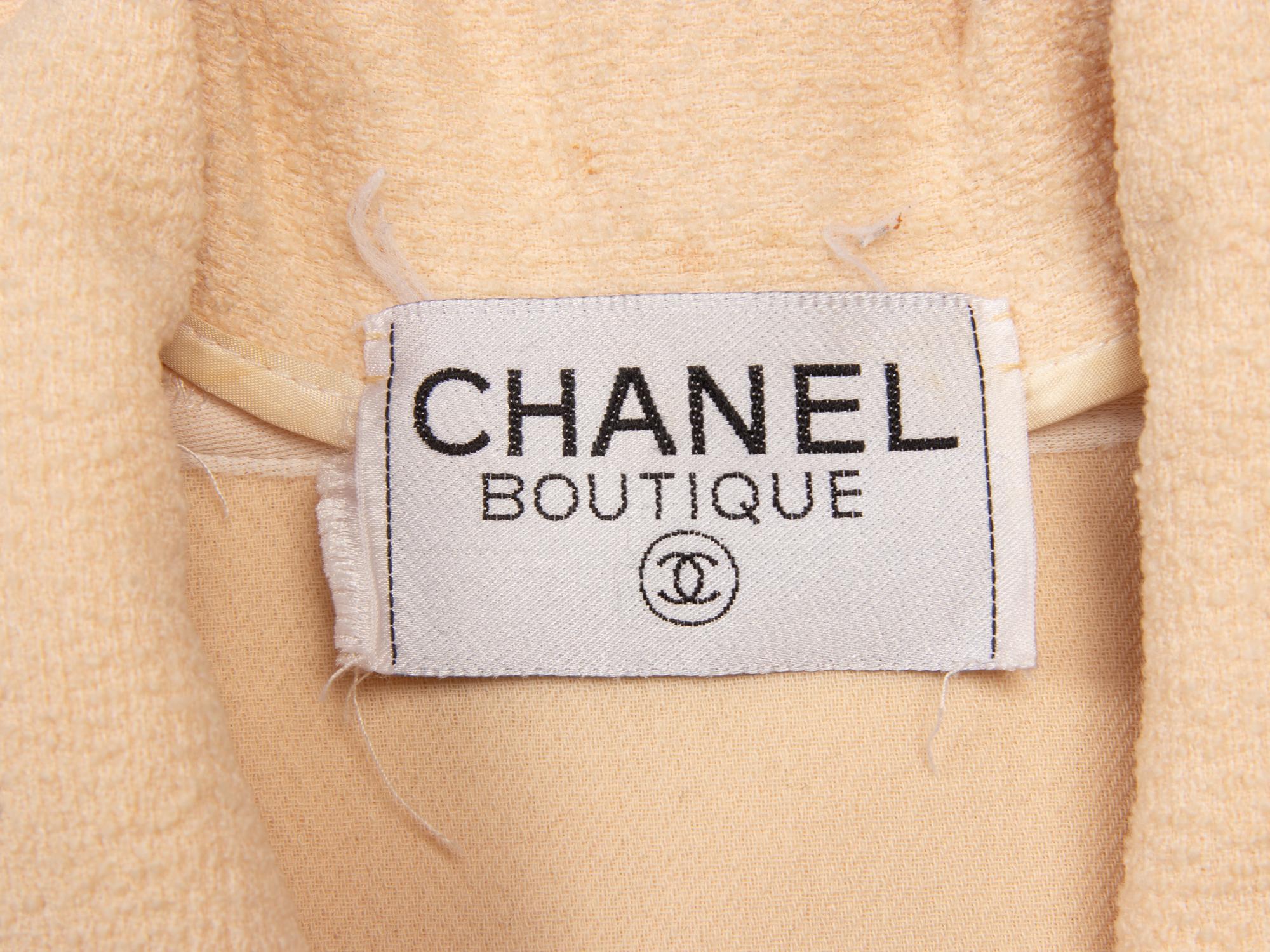 Chanel, Cream & Navy Tweed Jacket