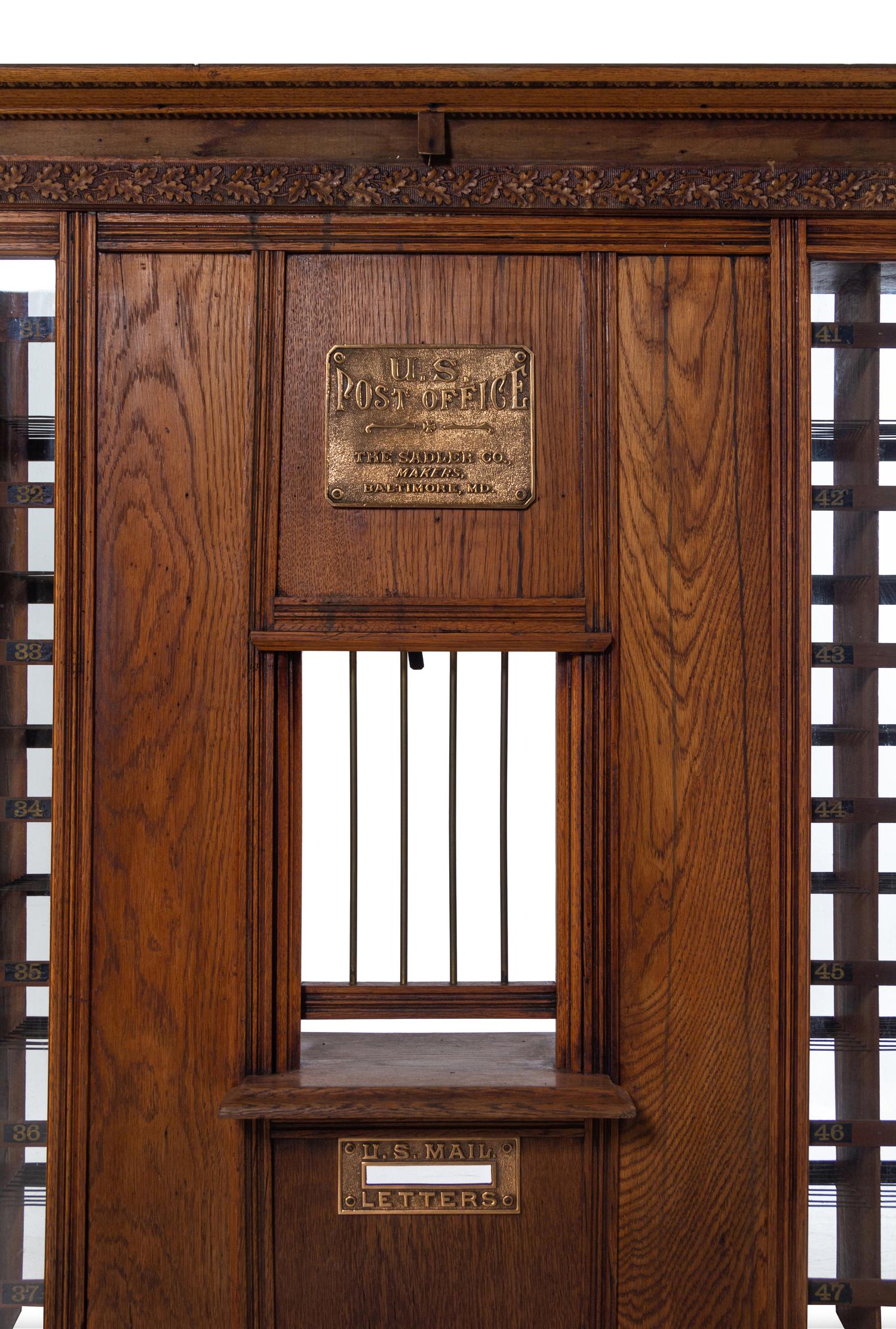 A U.S. Post Office Postal Window with Teller's Cage