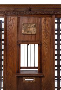 A U.S. Post Office Postal Window with Teller's Cage
