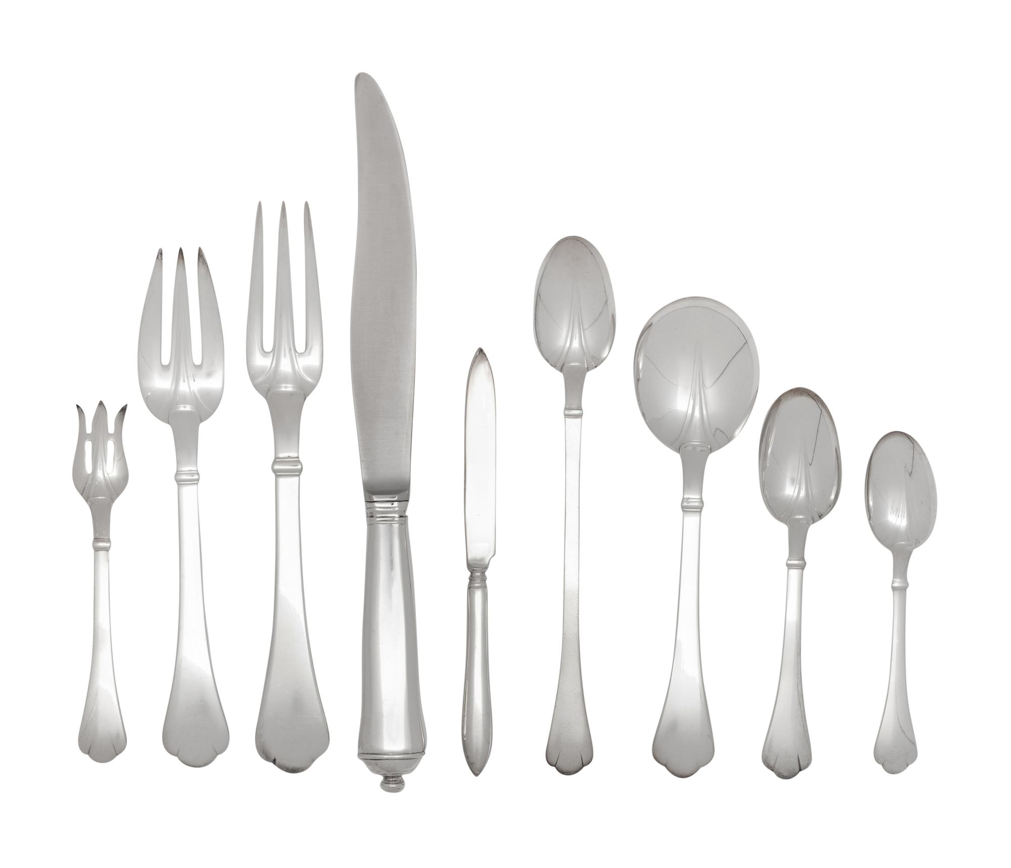 A Puiforcat Silver-Plate Flatware Service