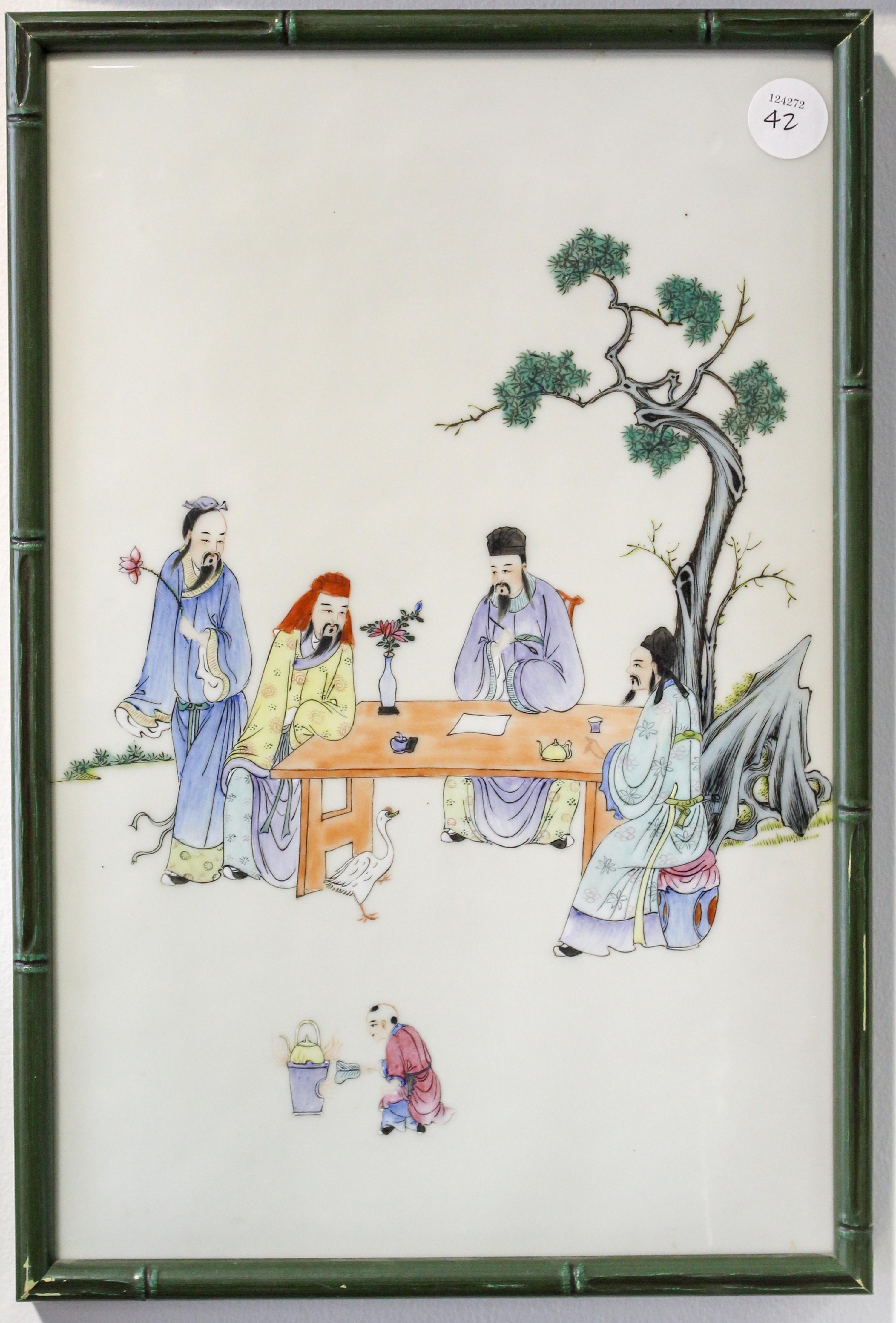 A Chinese Famille Rose Porcelain Plaque — LATE 19TH/20TH CENTURY