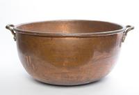 A Large Copper Basin Diameter 26 1/2 inches.