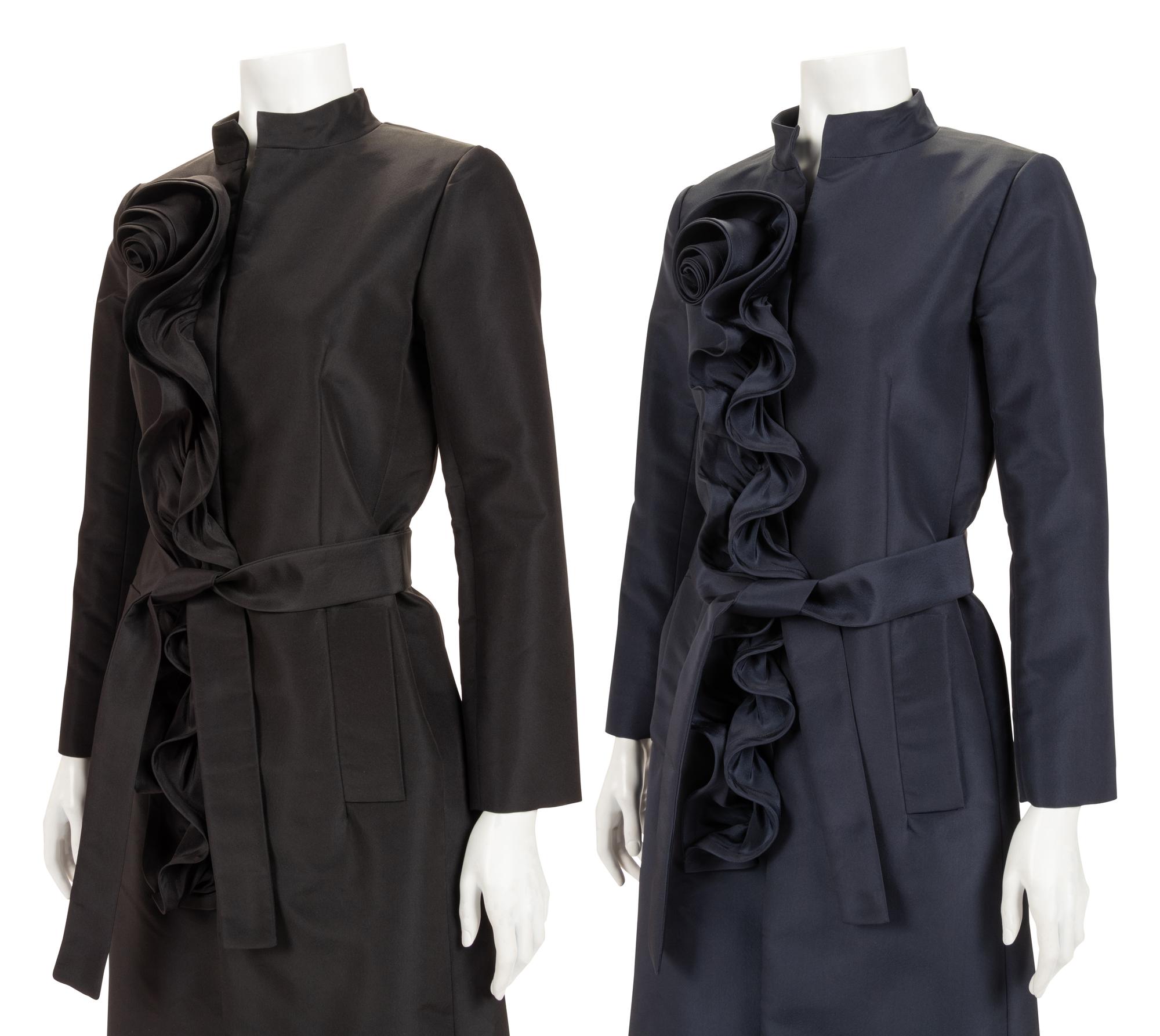 Two Oscar de la Renta Ruffled Taffeta Jackets, 2010