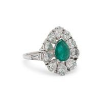 EMERALD AND DIAMOND RING