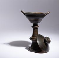 A Lucanian Black-Glazed Three-Part Thymiaterion